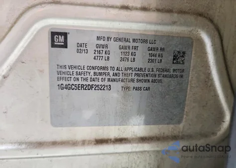 2013 Buick Lacrosse z USA, uszkodzony, nr VIN 1G4GC5ER2DF252213